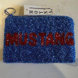 NWT SMU "Mustangs" Beaded GAME Day Bag